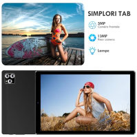 SIMPLORI Android 13 10palcový dotykový tablet, WiFi tablet, osmijádrový, 12GB RAM + 128GB ROM, (1TB rozšiřitelný) 8MP + 13MP fot